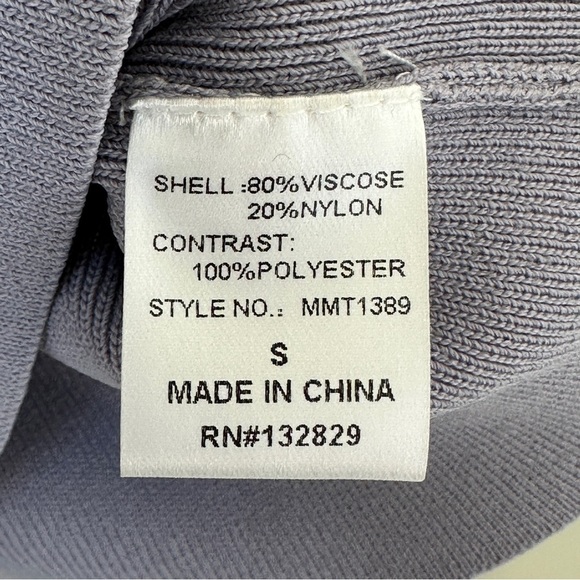 Anna Grace Cropped Lavender Sweater with Puff Sleeve Top Size Small - Picture 10 of 10